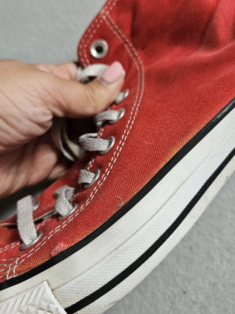 Converse Chuck Taylor All Star High Top Red Canvas Mens 7 Womens 9 - Picture 11 of 16